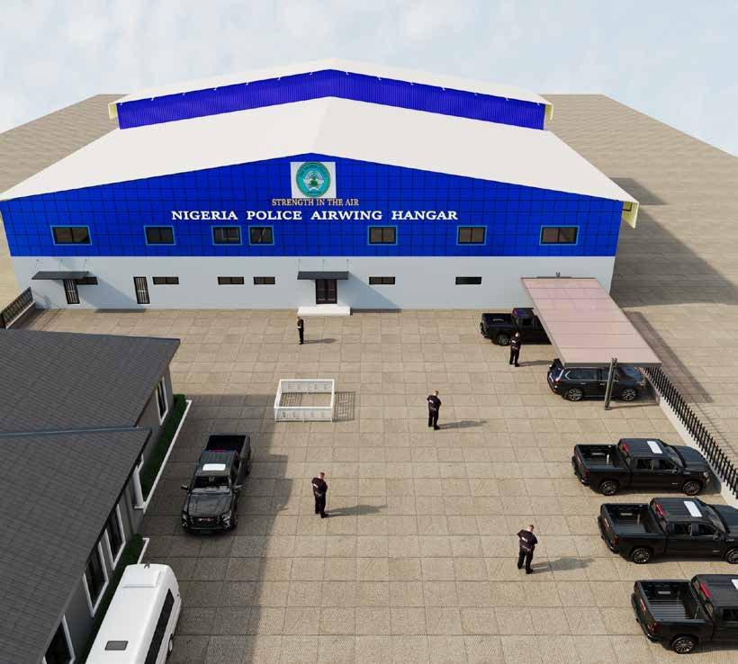 Rendered visual of the Nigeria Police Airwing Hangar